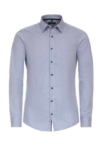 Redmond - Slim Fit - Herren Langarm Hemd, (231710135), Größe:S, Farbe:Blau(10) von Redmond