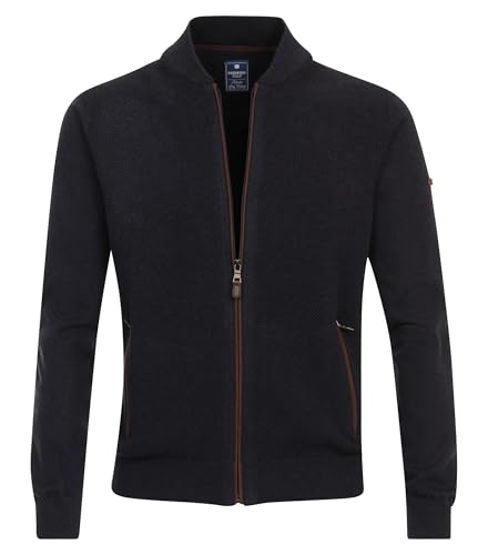 Redmond - Casual Fit - Herren Cardigan College Strickjacke (Art.Nr.: 627), Größe:5XL, Farbe:Blau(11) von Redmond