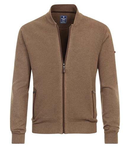 Redmond - Casual Fit - Herren Cardigan College Strickjacke (Art.Nr.: 627), Größe:L, Farbe:Braun (302) von Redmond