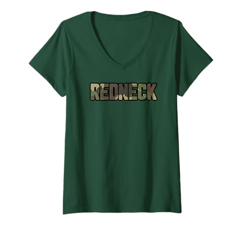 Damen Redneck Camoflauge Hunter Country Life T-Shirt mit V-Ausschnitt Damen Redneck Camoflauge Hunter Country Life T-Shirt mit V-Ausschnitt von Redneck Gift Co.