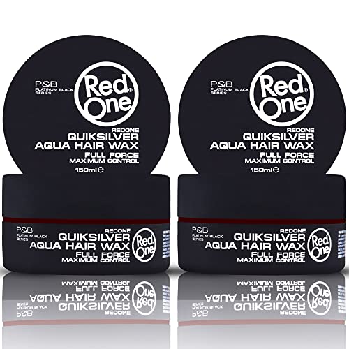RedOne Aquatisches Haarwachs Grau 150ml | Kantenkontrolle | Ultra-Halt | Haarwachs für Männer und Frauen | Wassermelonenduft | Maximale Kontrolle - 2 Stück von Redone