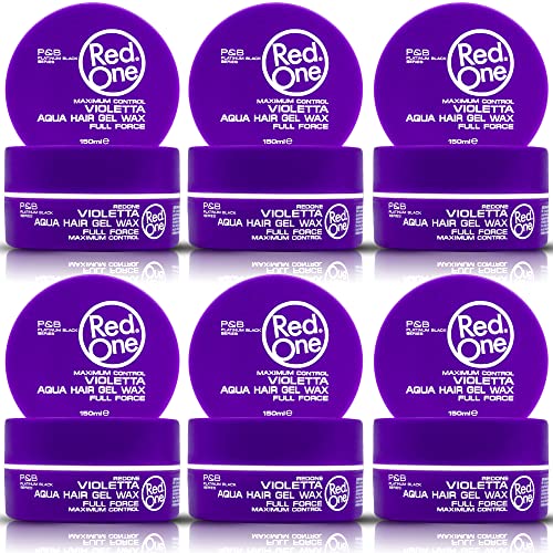 RedOne Haarstyling-Wachs Violetta 6 x 150 ml | starker Halt | Haargel-Wachs | Ultra-Halt | Lavendelduft | Männer und Frauen Haarwachs | maximale Kontrolle von Redone