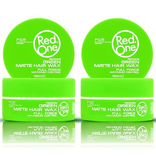 RedOne Mattes Haarwachs Grün 150 ml | Ultra Halt | Haarwachs für Männer und Frauen | Kokosnussduft | Maximale Kontrolle - 2 Stück von Redone