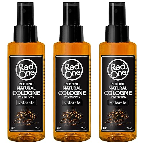 Redone Aftershave Natural Barber Spray Cologne – Vulkanisch 3x 150ml | Langanhaltender Duft | Premium Pflegeprodukt | 3 Stück von Redone