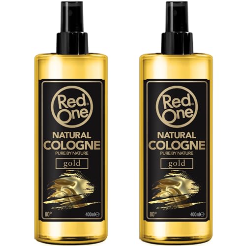 Redone Aftershave Natural Spray Barber Cologne Gold 2x 400 ml | Lang anhaltender Duft | Premium Pflegeprodukt für Männer | 2 Stück von Redone