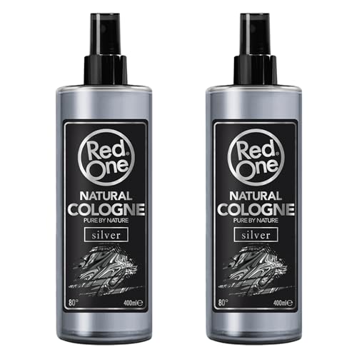 Redone Aftershave Natural Spray Barber Cologne Silver 2x 400 ml | Lang anhaltender Duft | Premium Pflegeprodukt für Männer | 2 Stück von Redone