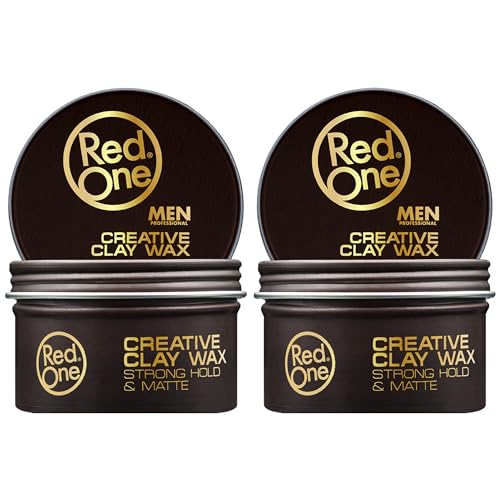 Redone Creative Clay Hair Wax Strong & Matte Haar Paste (2x100ml) 2Stück - Starker Halt - Haarwachs Matt kurze oder lange Haare - Haarwachs Männer - Haarstyling Männer - frischer Duft - Faser wachs von Redone