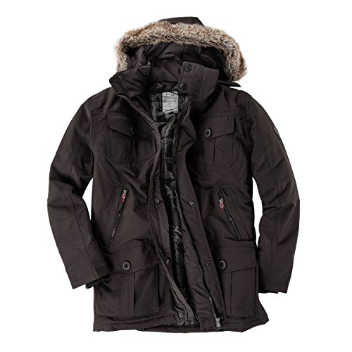 Redpoint Brigg dunkelbrauner Parka mit abnehmbarer Kapuze in Übergröße, Größe:2XL von Redpoint