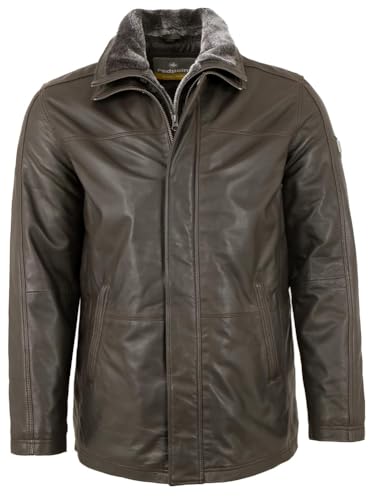 Redpoint - Herren Echtleder Lederjacke Longjacke Lammnappa Dunkelbraun Größe 50 von Redpoint