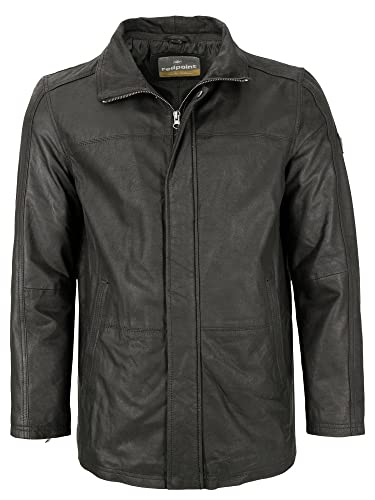Redpoint - Herren Echtleder Lederjacke Longjacke Ziegenleder schwarz Größe 56 von Redpoint