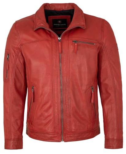 Redpoint - Herren Echtleder Lederjacke Neuseeländisches Lammnappa rot Größe 66 von Redpoint