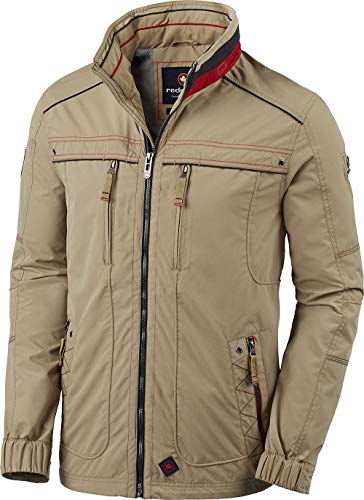 Redpoint Herren Funktionsjacke in Beige, mit verstaubarer Kapuze im Kragen, Übergangsjacke, wind- und wasserabweisend, Outdoorjacke, Gr. 48-60 von Redpoint