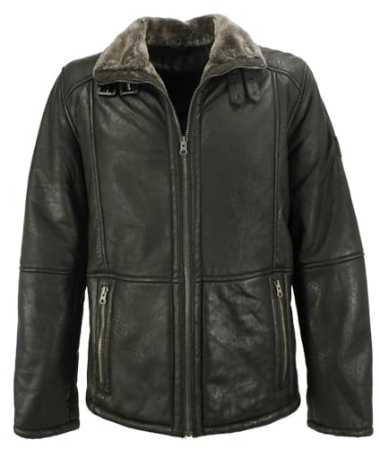 Redpoint - Herren Lederjacke Lammnubuk Dunkelbraun Größe 58 von Redpoint