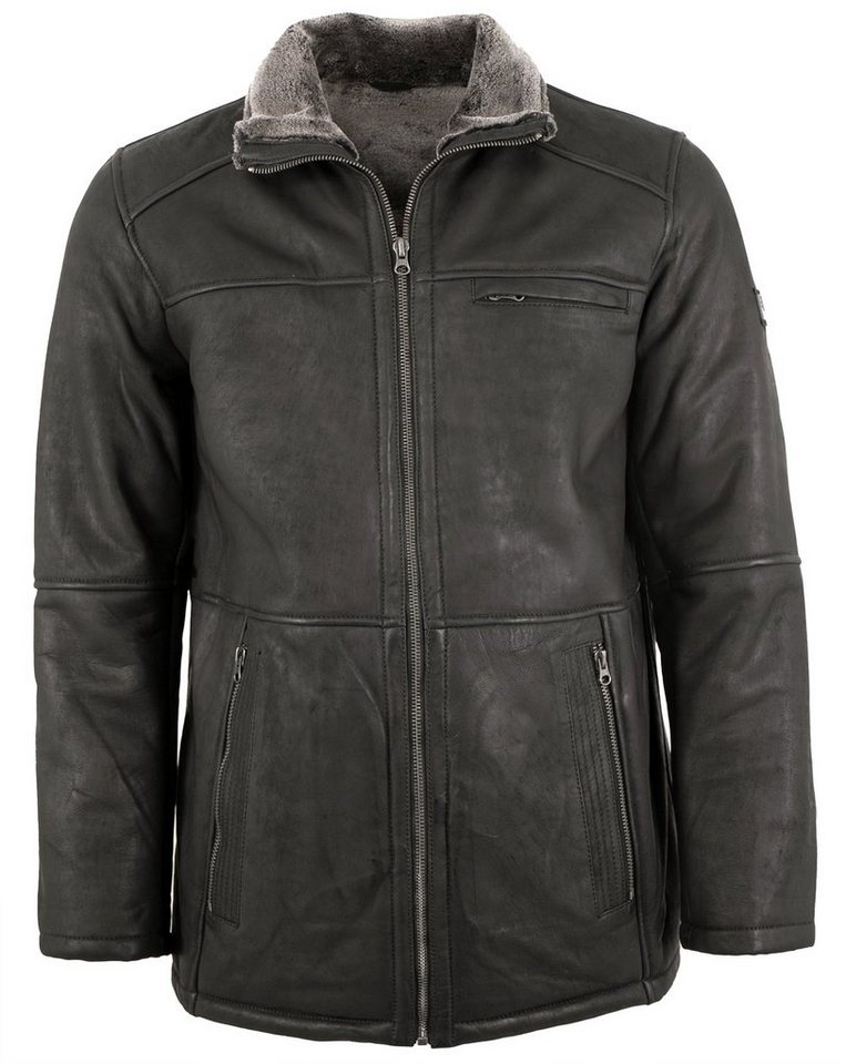 Redpoint Lederjacke Pietro/M Redpoint - Herren Lederjacke Lammleder Kunstfell schwarz von Redpoint