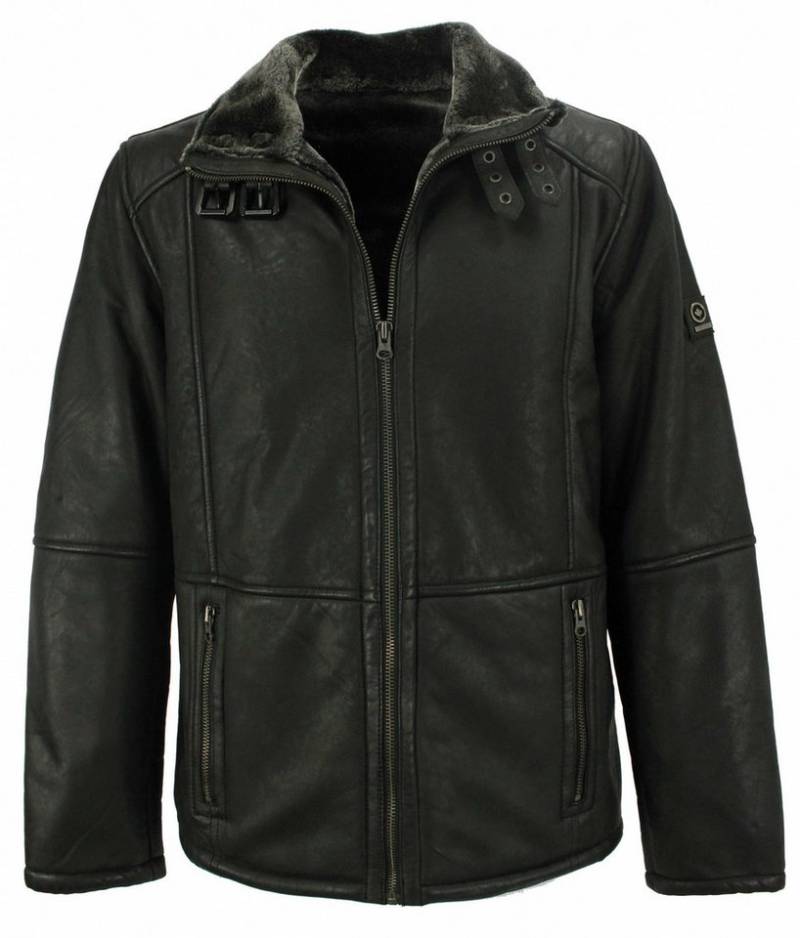 Redpoint Lederjacke Redpoint - Herren Lederjacke Lammnubuk schwarz von Redpoint
