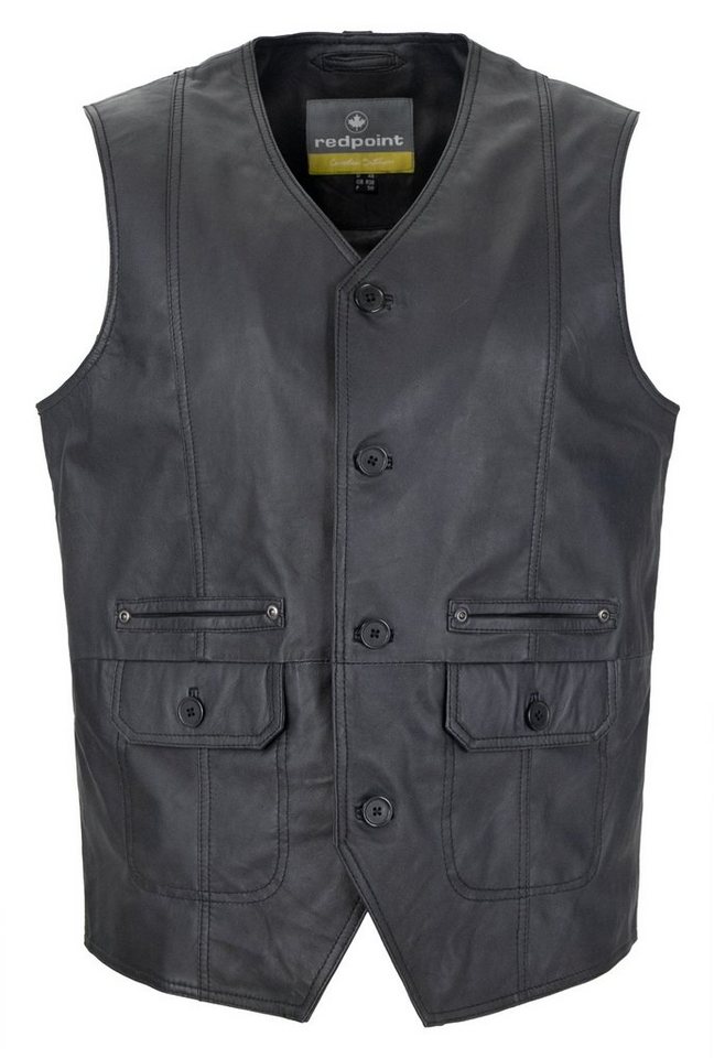 Redpoint Lederweste Dave Redpoint - Herren Lederweste Lammnappa anthra von Redpoint