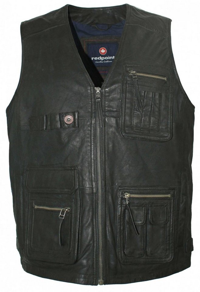 Redpoint Lederweste Redpoint - Herren Lederweste Lammnubuk schwarz von Redpoint