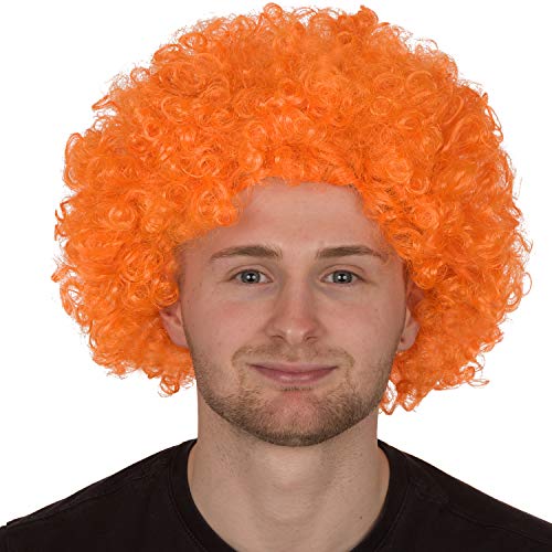 Redstar Fancy Dress - Afro-Perücke für Erwachsene - Locken - Party Clown Kostüm - Accessoire - Orange von REDSTAR FANCY DRESS