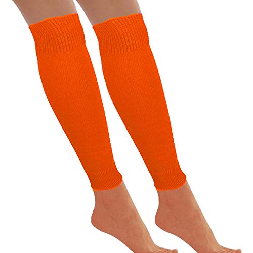 Redstar Fancy Dress - Beinstulpen - 80er Jahre Tanzparty - Retro Kostüm-Accessoire - Neonfarben - Orange von Redstar Fancy Dress