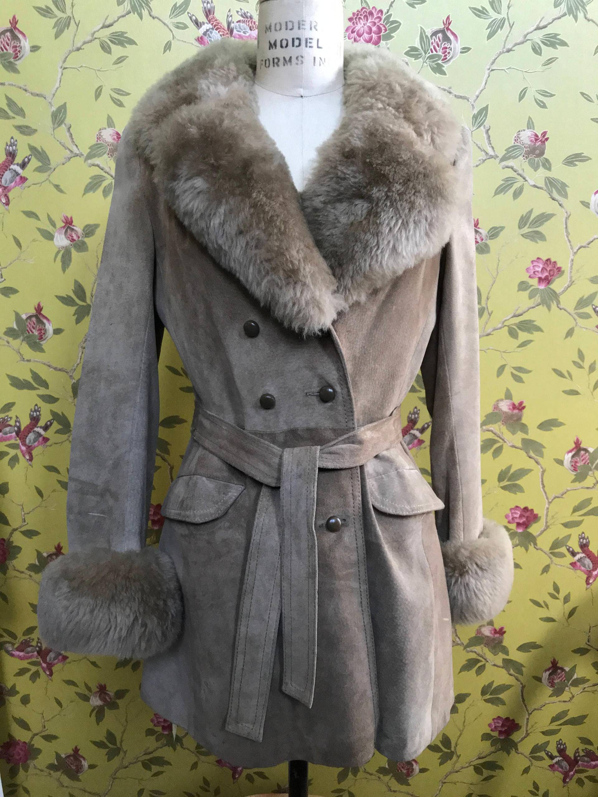 1970Er Wildleder Wickelmantel von ReduxVintageSF