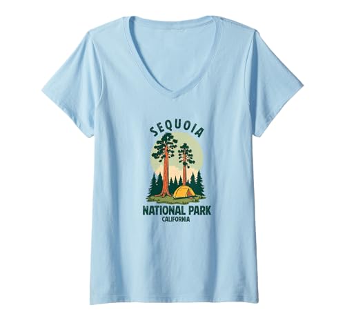 Damen Souvenir aus dem Redwood-Nationalpark, Crescent City, Kalifornien T-Shirt mit V-Ausschnitt Damen Souvenir aus dem Redwood-Nationalpark, Crescent City, Kalifornien T-Shirt mit V-Ausschnitt von Redwood National Park Merchandise