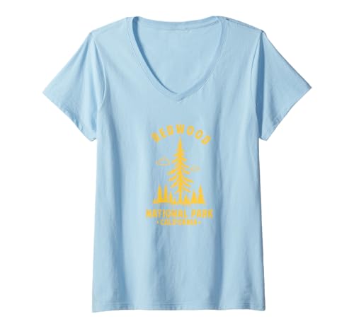 Damen Souvenir aus dem Redwood-Nationalpark, Crescent City, Kalifornien T-Shirt mit V-Ausschnitt von Redwood National Park Merchandise