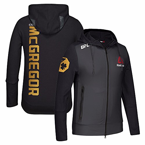 Conor McGregor UFC Reebok Black Fight Kit Limited Edition Champion Walkout Hoodie For Men von Reebok