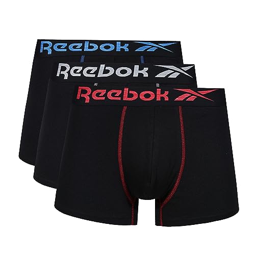 REEBOK Herren Calzoncillos de Hombre en Negro Boxershorts, Black, von Reebok