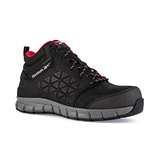 Reebok - Chaussures de sécurité Montantes Noire en Cuir imperméable embout Aluminium S3 SRC 44 Noir von Reebok