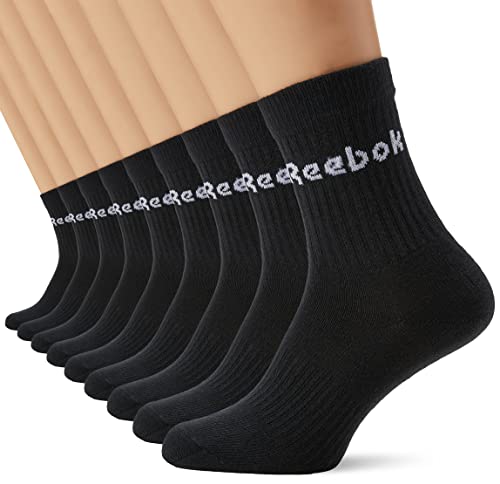 Reebok ACT CORE MID CREW SOCK 9P, Schwarz, Gr. XS (34-36 EU) von Reebok