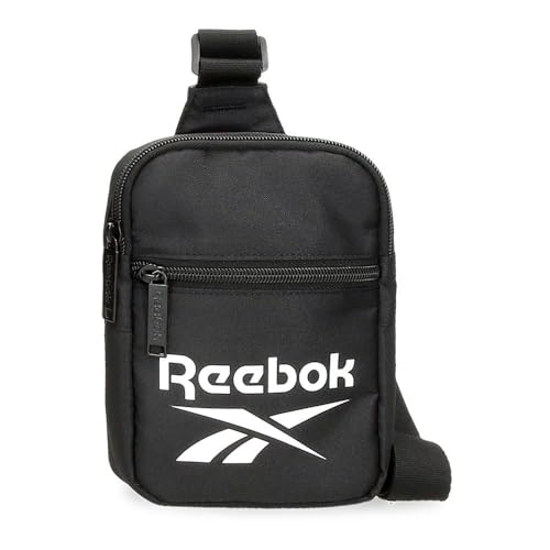 Reebok Ashland Crossbody-Umhängetasche, Schwarz, 13 x 18 x 4 cm, Polyester von Joumma Bags, Schwarz, Talla única, Umhängetasche von Reebok