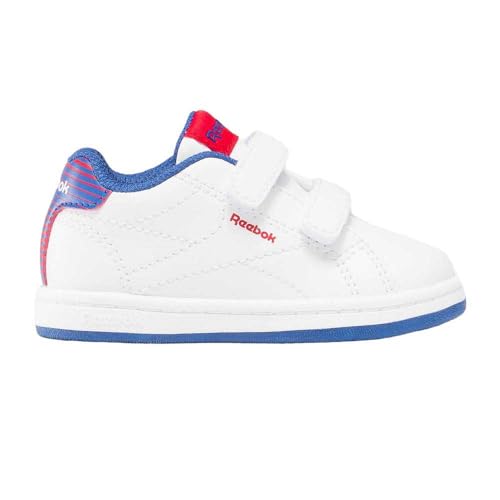 Reebok Baby-Jungen RBK ROYAL Complete CLN 2.0 2V Sneaker, White/BOUNDLESSBLUE/VECTORRED, 24 EU von Reebok