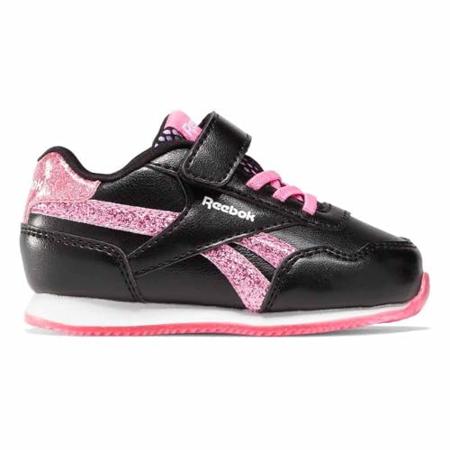 Reebok Baby-Mädchen ROYAL CL JOG 3.0 1V Sneaker, BLACK/TRUPNK/FTWWHT, 21 EU von Reebok