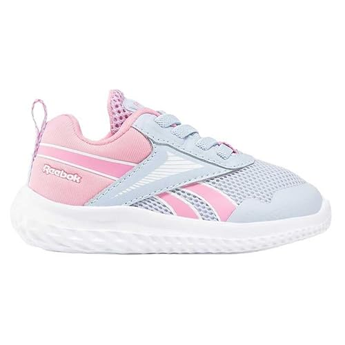 Reebok Baby-Mädchen Rush Runner 5 TD Sneaker, PALBLU/FTWWHT/JASPNK, 23 EU von Reebok