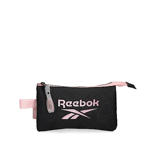 Reebok Beverly Koffer-Set, schwarz, 55/68 cm, starres ABS, seitliches Zahlenschloss, 104 l, 6 kg, 4 Doppelrollen, Handgepäck von Reebok