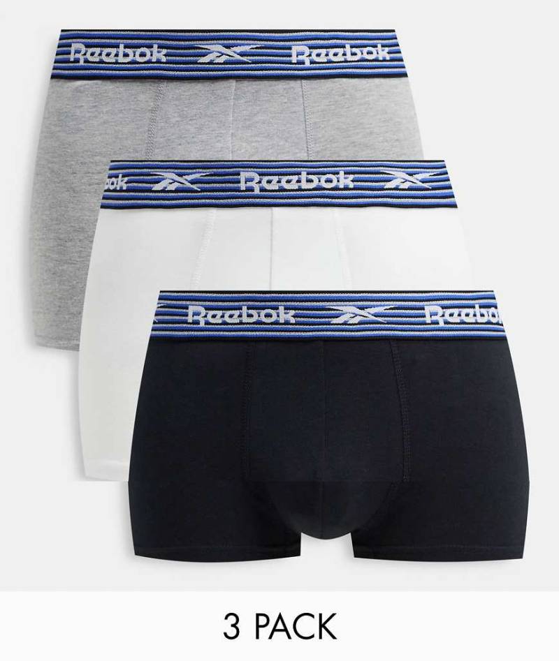 Reebok - Blau bedruckte Boxershorts im 3er-Pack von Reebok