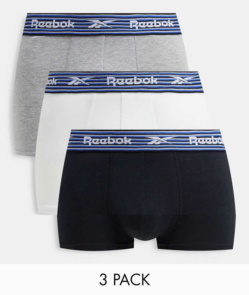 Reebok - Blau bedruckte Boxershorts im 3er-Pack von Reebok