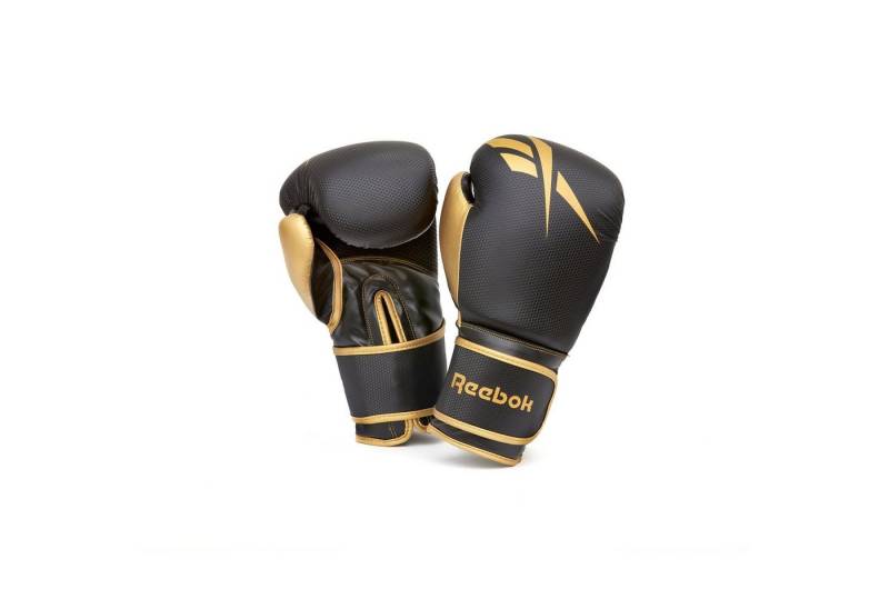 Reebok Boxhandschuhe Reebok Boxhandschuhe 14oz Gold/Schwarz, mit eingebautem Tetra Impact System von Reebok