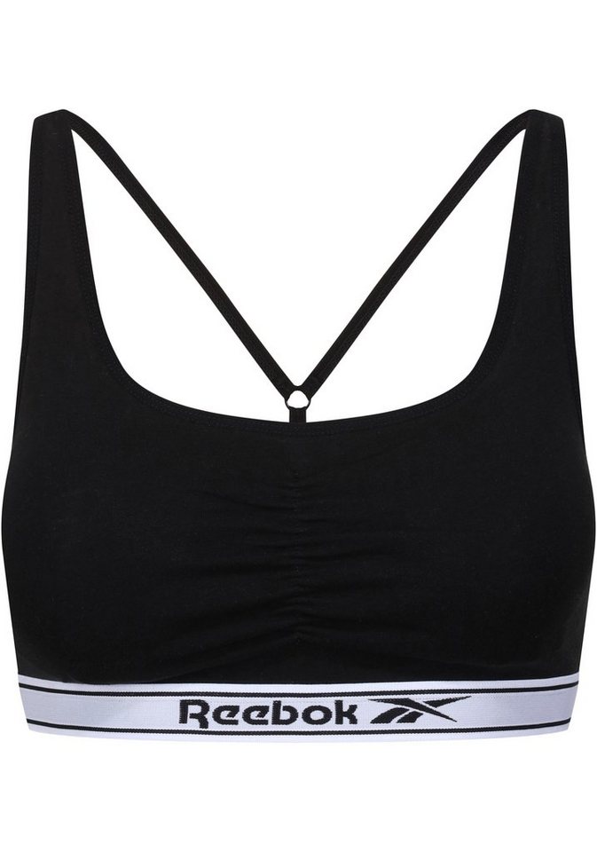 Reebok Bustier "Jackie" herausnehmbare Pads, bequem, basic, ohne Bügel, mit Logo, Baumwollmix von Reebok