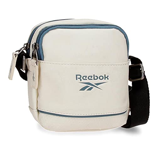 Reebok Cincinnati Umhängetasche Zwei Fächer Weiß 12x16x3,5 cm Kunstleder von Reebok