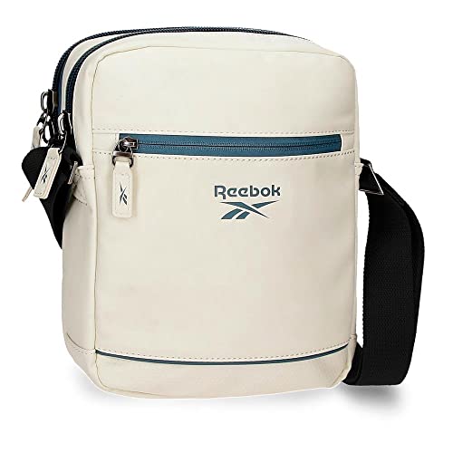 Reebok Cincinnati Tablet Bag Umhängetasche Zwei Fächer Weiß 22x27x8 cm Kunstleder von Reebok