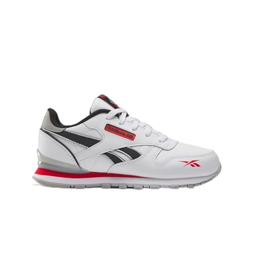 Reebok Classic Leather Step N Flash Sneaker,Ftwwht Pugry3 Vecred,34 EU von Reebok