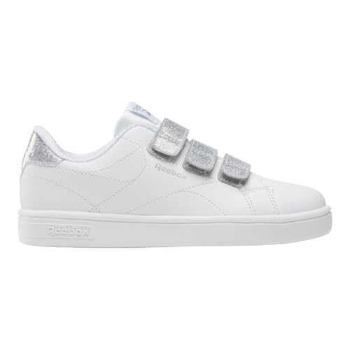 Reebok Mädchen Court Clean Hook & Loop Straps Sneaker, White White Silver, 32 EU von Reebok