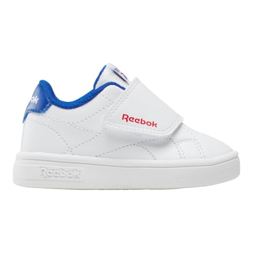 Reebok Unisex Baby Court CLEAN Hook & Loop Sneaker, White/VECTORRED/VECTORBLUE, 20 EU von Reebok