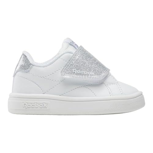 Reebok Unisex Baby Court CLEAN Hook & Loop Sneaker, White/White/Silver, 24 EU von Reebok
