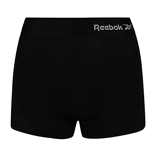 Reebok Damen, Sport-Shorts, elastischer Bund mit Markenlogo, Bequeme und atmungsaktive Unterwäsche Baselayer-Hose, Schwarz, 36 von Reebok