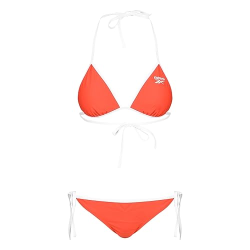 Reebok Damen, zweiteilig, Bikini-Set, Dynamisches Rot/Weiß, 36 von Reebok
