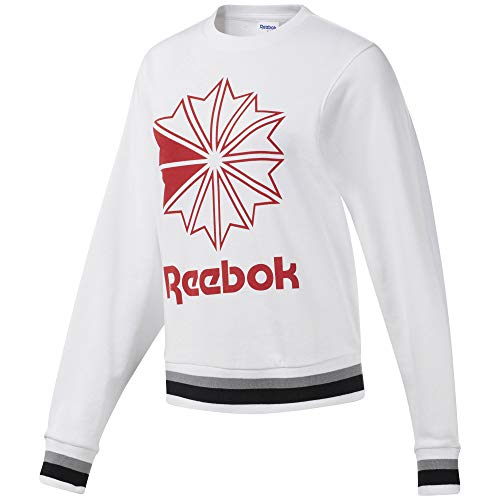 Reebok Damen 4061626104011 Sweatshirt, Negro/Blanco, S EU von Reebok