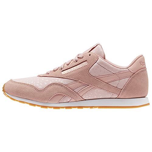 Reebok Damen Classic Nylon Slim Text Lux Sneaker, Pink (Chalk Pink/White/Gum), 38 EU von Reebok