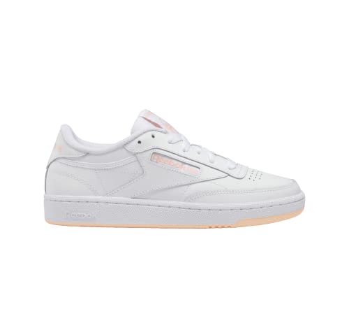 Reebok Damen Club C 85 Laufschuhe Sneaker, Ftwr White Ftwr White Aura Orange, 40.5 EU von Reebok